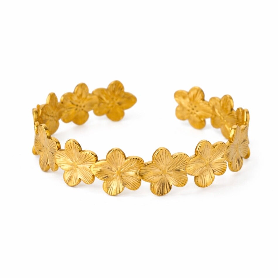 armband - bangle bloom goud