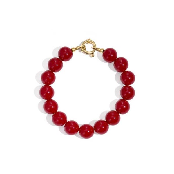armband - beads bordeaux