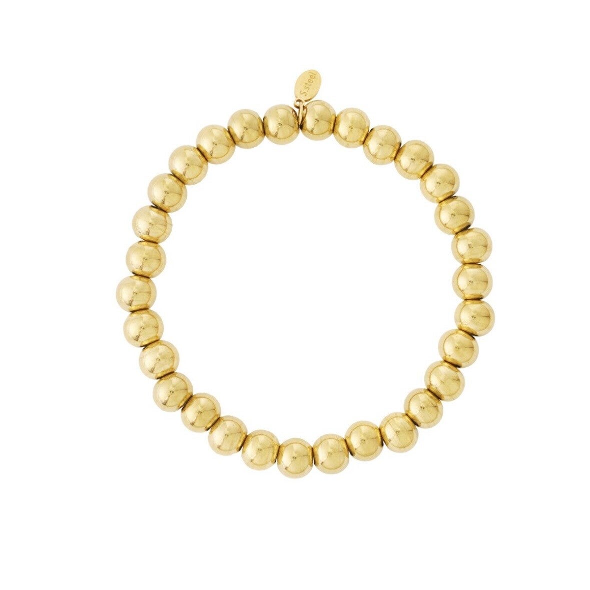 armband - kralen goud 7 mm