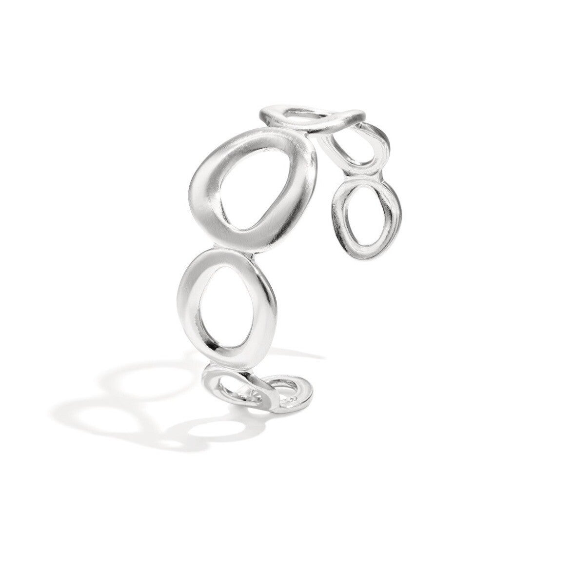 armband - chunky bangle zilver
