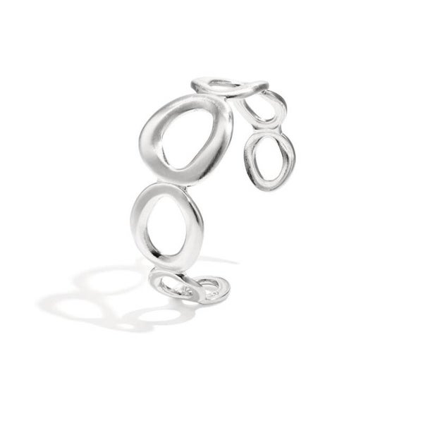 armband - chunky bangle zilver