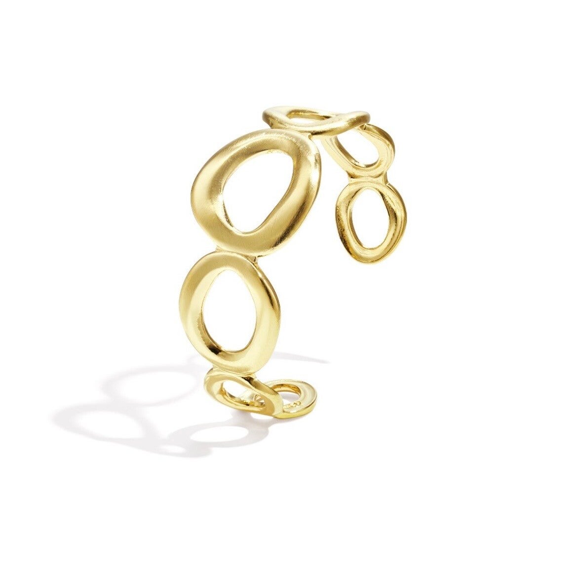 armband - chunky bangle goud