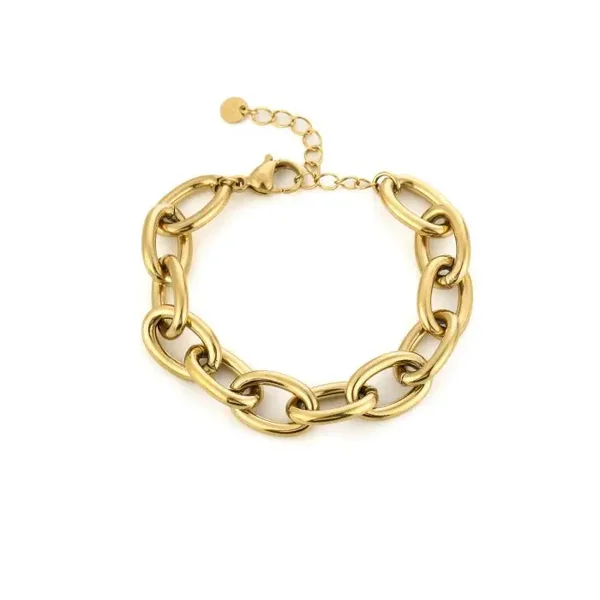 armband - schakel goud