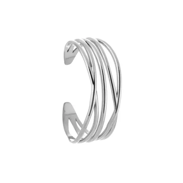 armband - bangle twisted zilver