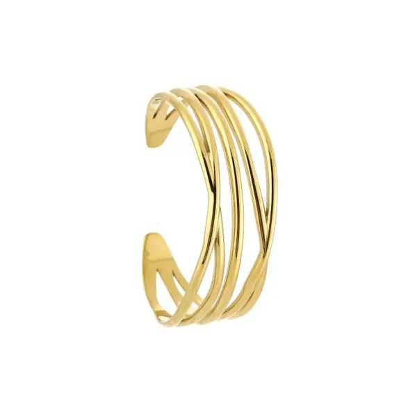 armband - bangle twisted goud
