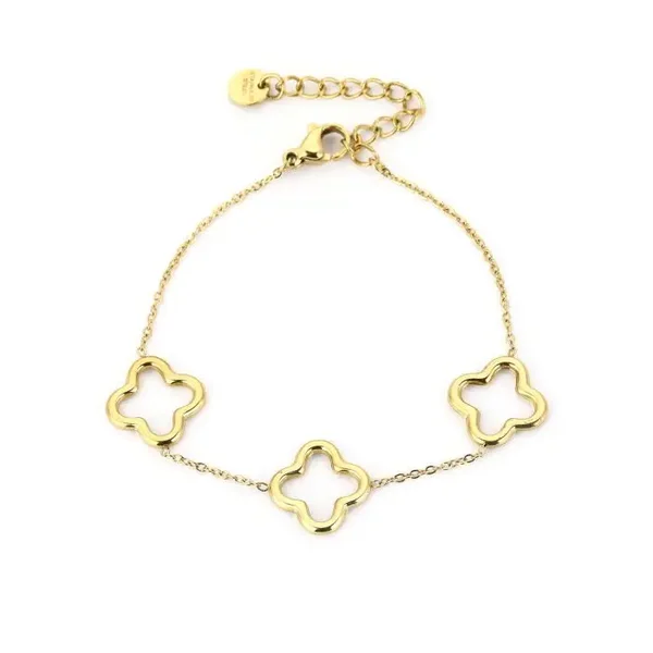 armband - klavers goud