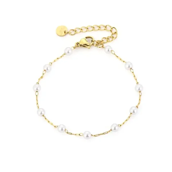 armband - pareltjes goud