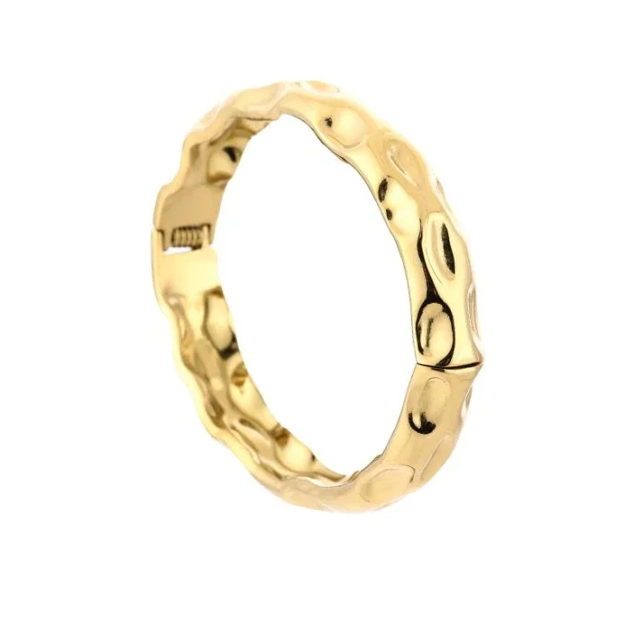 armband - bangle rib goud