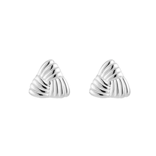 oorbellen - twisted zilver