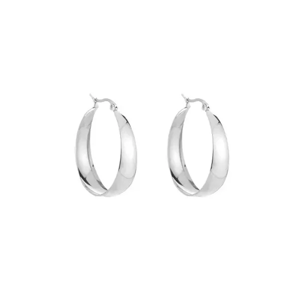 oorbellen - circles zilver
