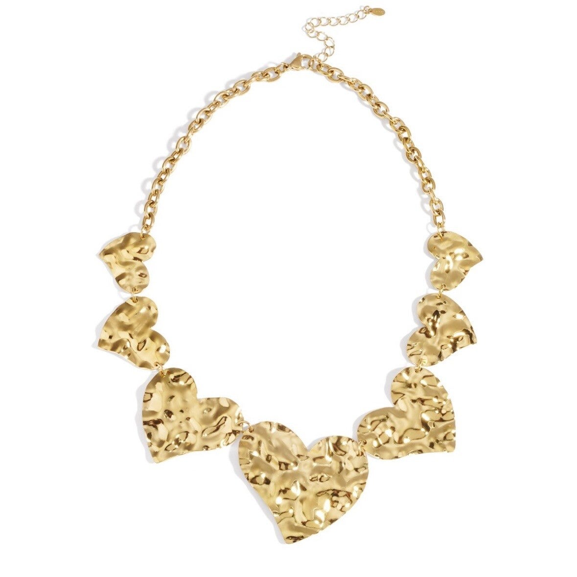 ketting - big hearts goud