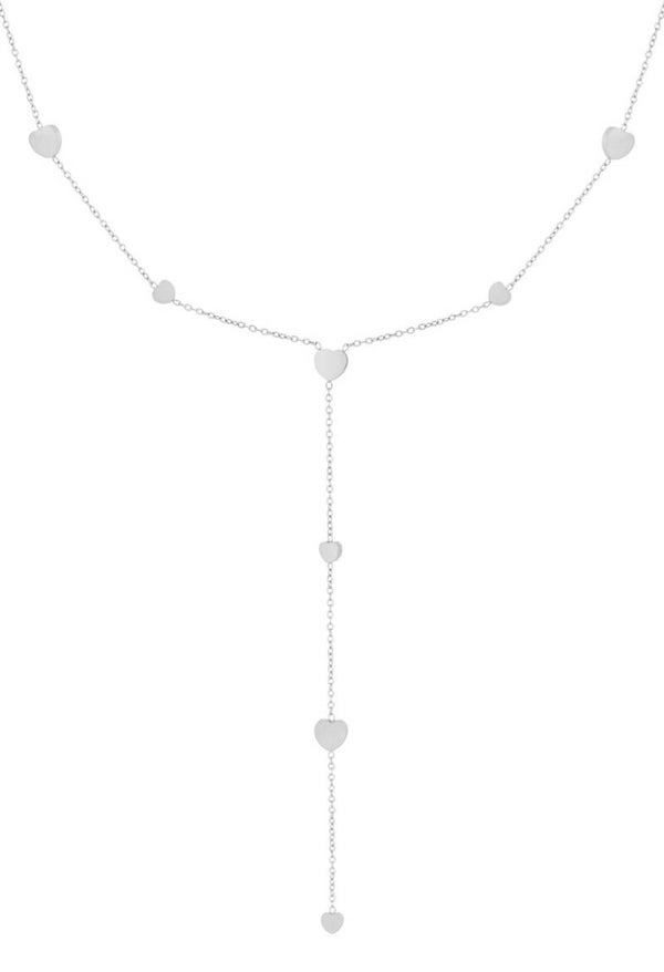 ketting - hartjes l zilver