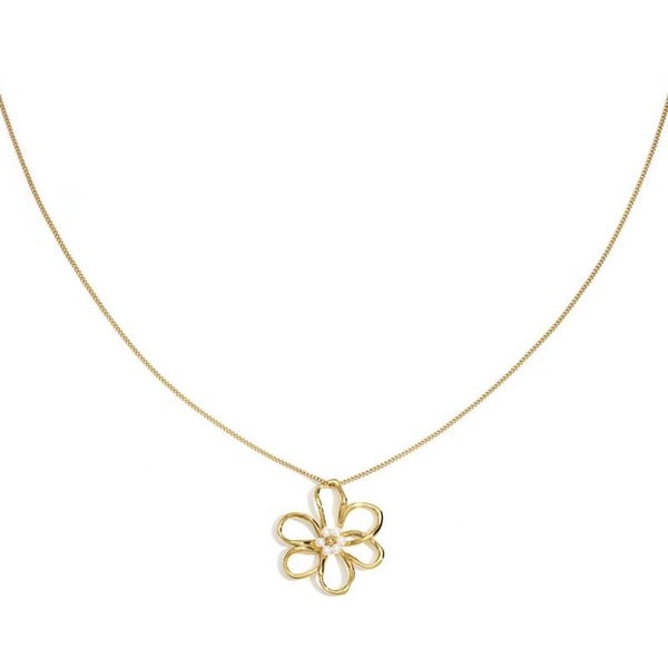 ketting - bloem goud