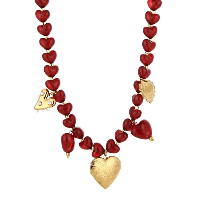 ketting - red charms goud