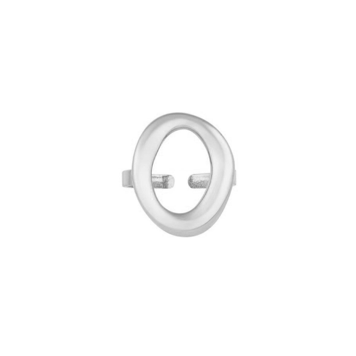 ring - ovaal zilver