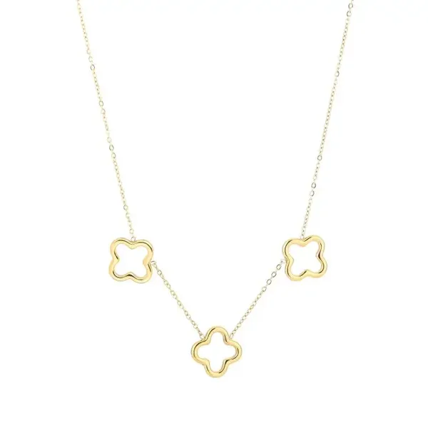 ketting - open klavers goud