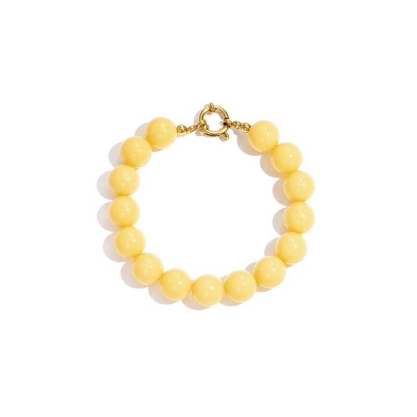 armband - beads geel