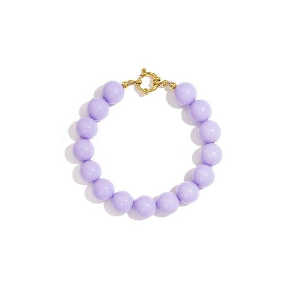 armband - beads paars
