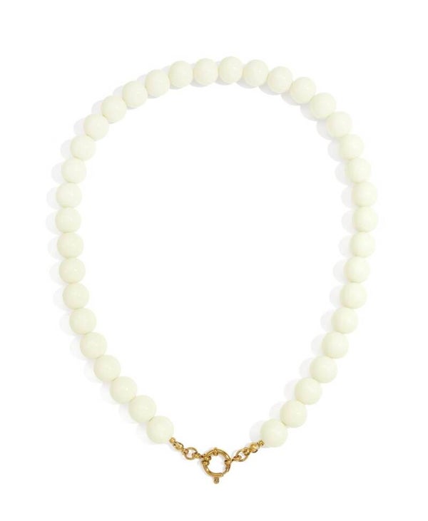 ketting - beads gebroken wit