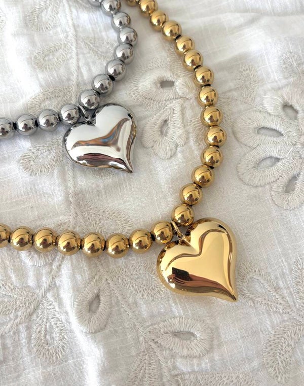 ketting - beads heart