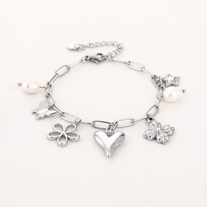armband - charms zilver