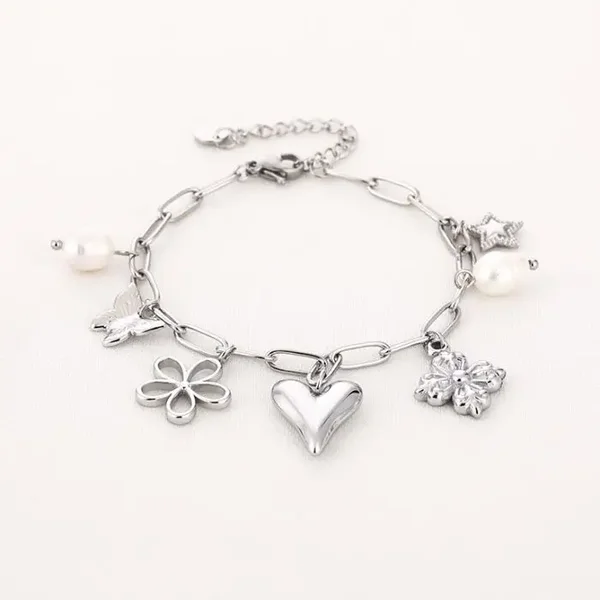 armband - charms zilver