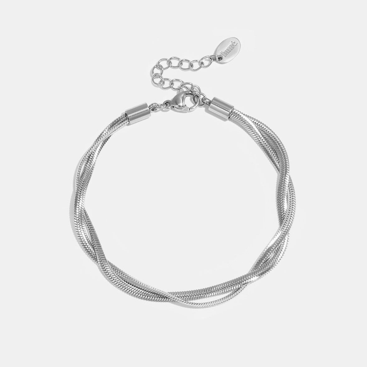 armband - twisted retreat zilver
