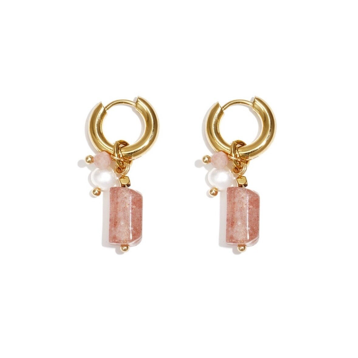 oorbellen - cato pink gold