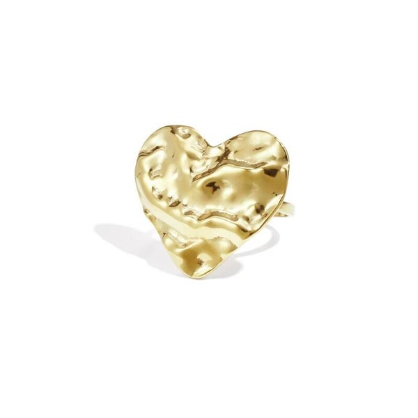 ring - big heart goud