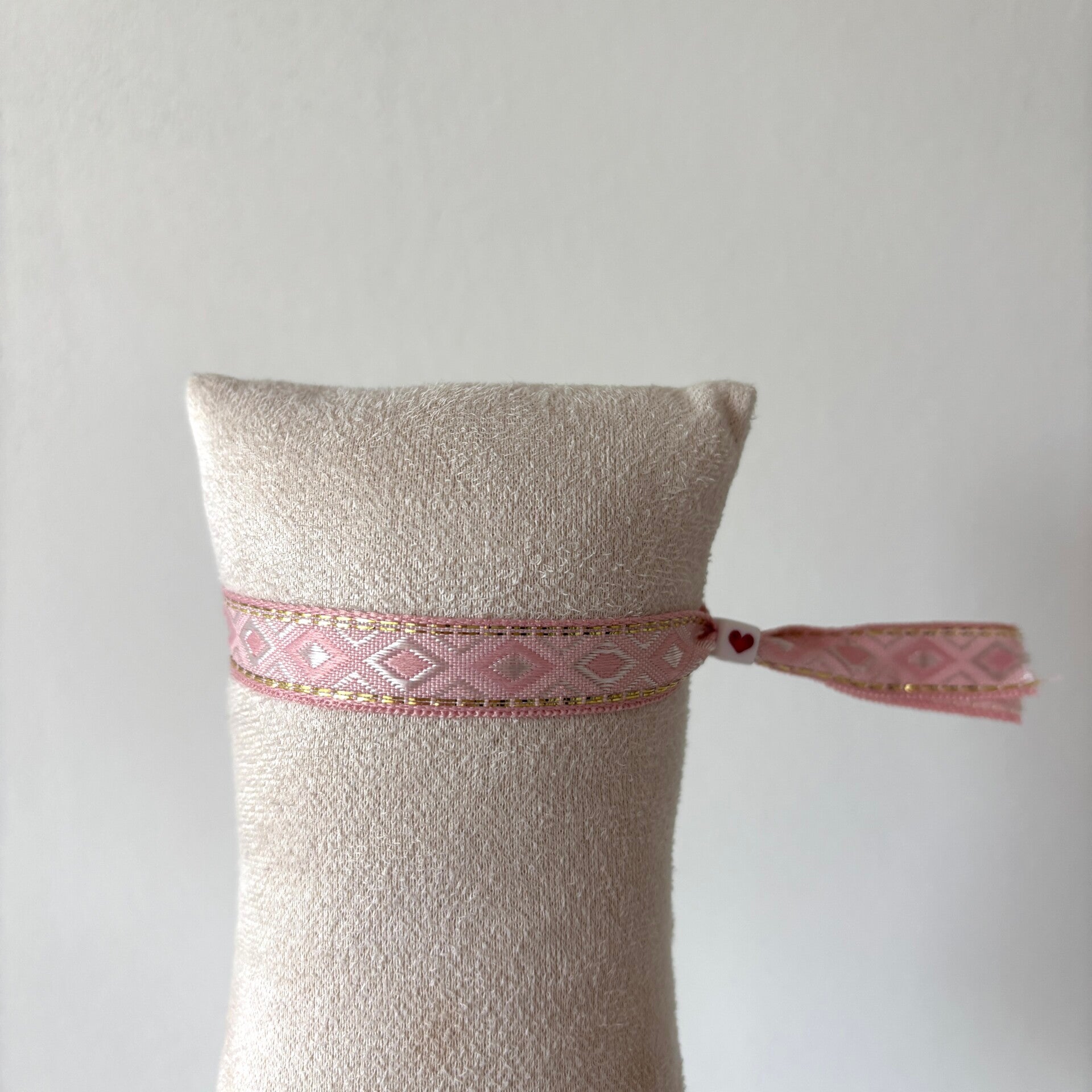 lint armbandje - lichtroze