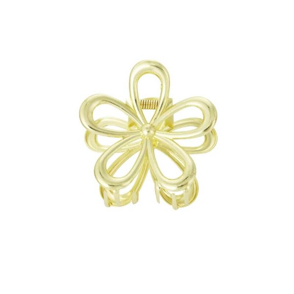 haarclip - bloem goud
