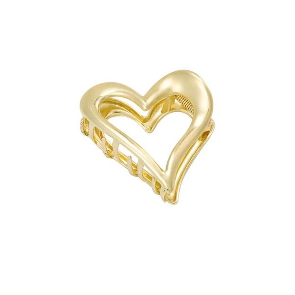haarclip - hart goud