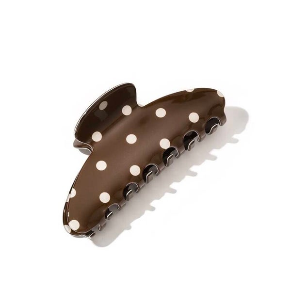 haarclip - polka dot brown