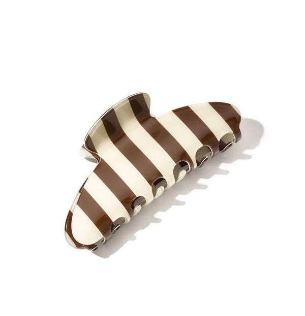 haarclip - stripes brown