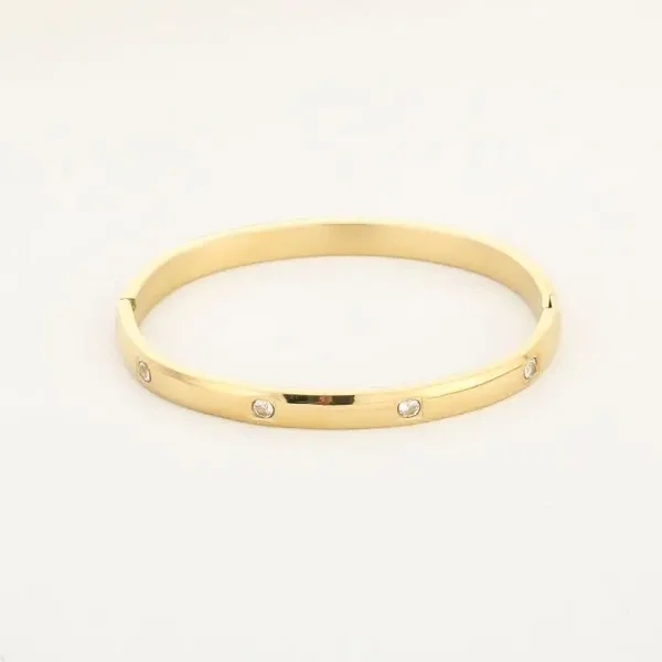 armband - bangle fem goud