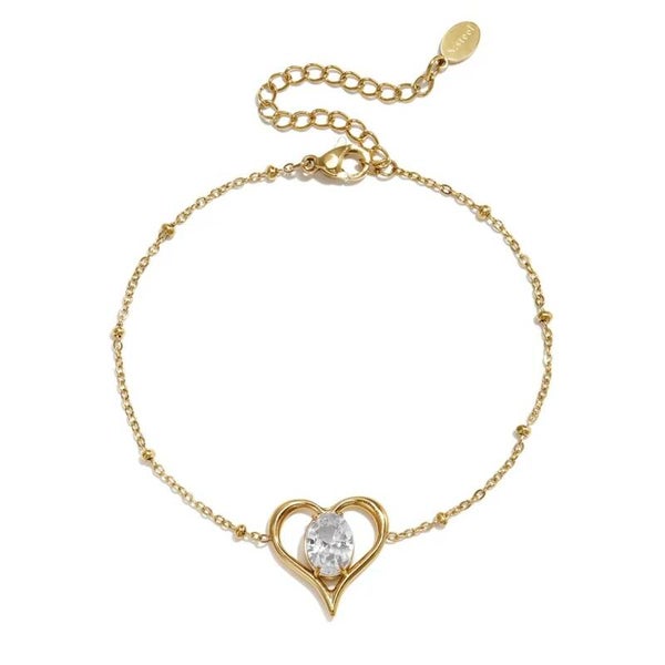 armband - lovely diamant natural goud
