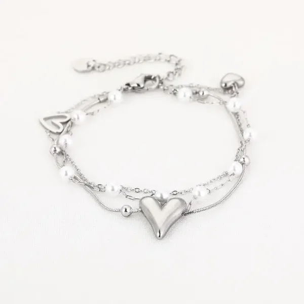 armband - special heart zilver