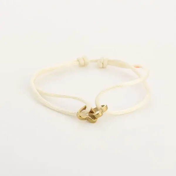 armband - satin beige goud