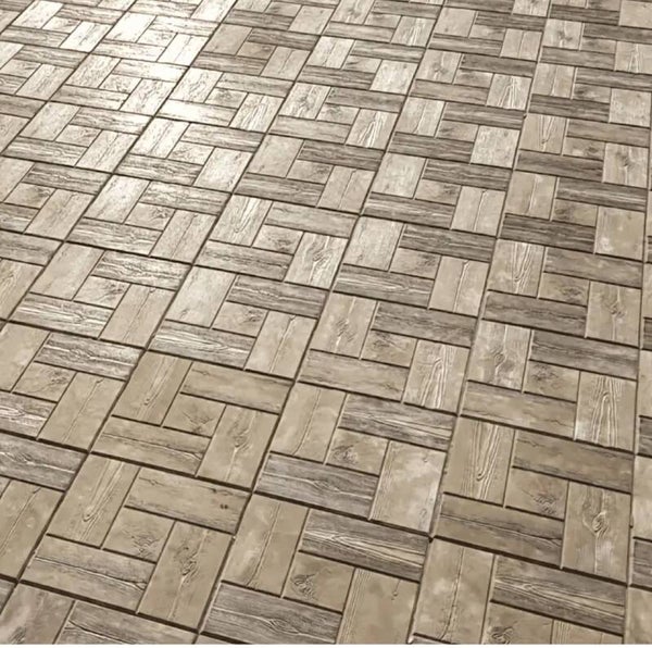 wooden brick paver