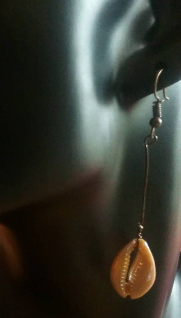 Cowrie Shell Dangle Earrings