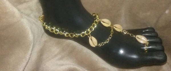 Gold Cowrie Shell Anklet