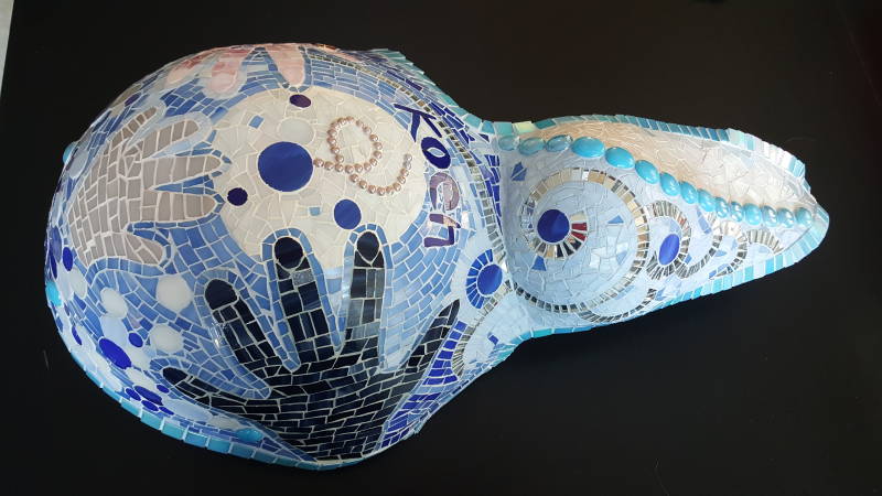 zwangere buik,  pregnant belly, mosaic