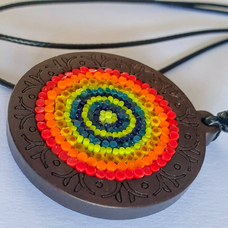 mosaic earrings in green and blue