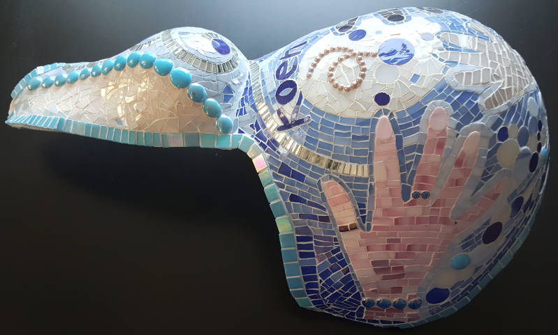 zwangere buik,  pregnant belly, mosaic