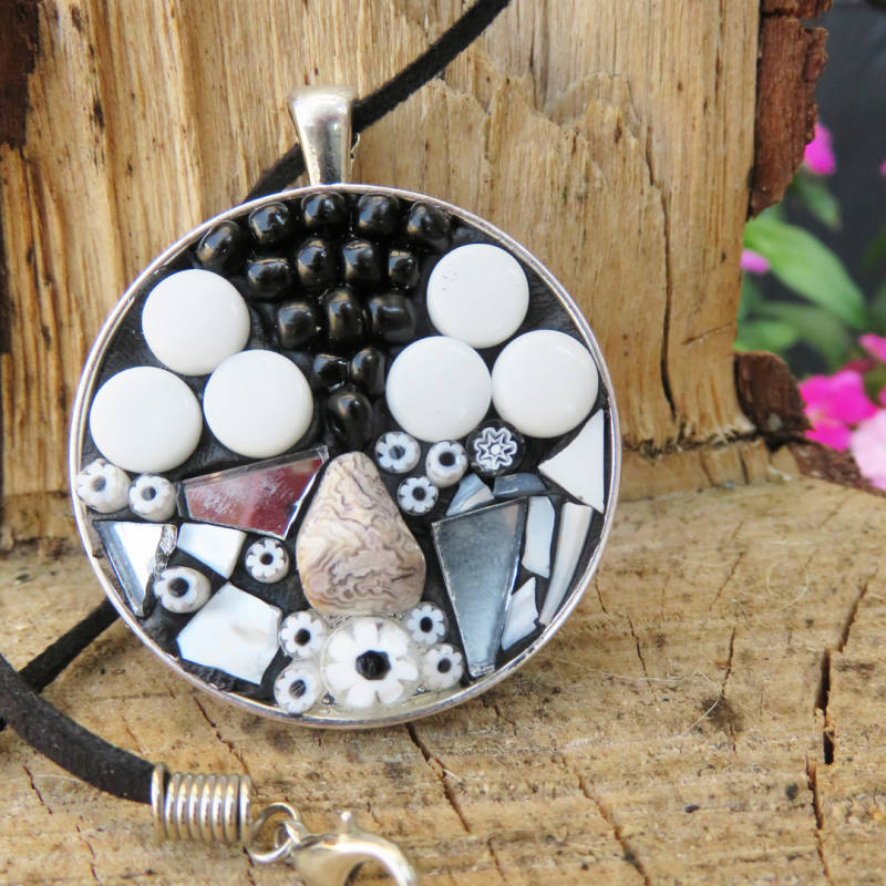 mosaic pendant, silver plated, for sale