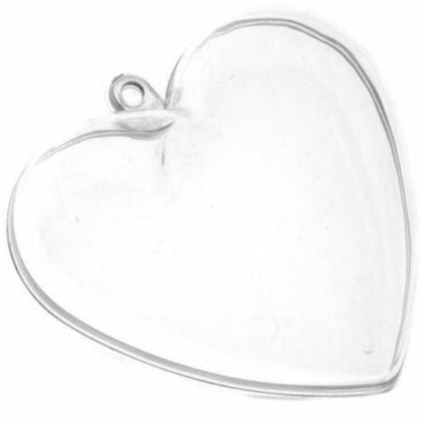 Plexi hartje 2-delig 60mm