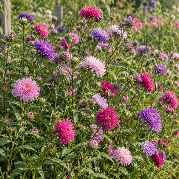 Aster dubbelbloemig BIO - Callistephus chinensis  150 zaden