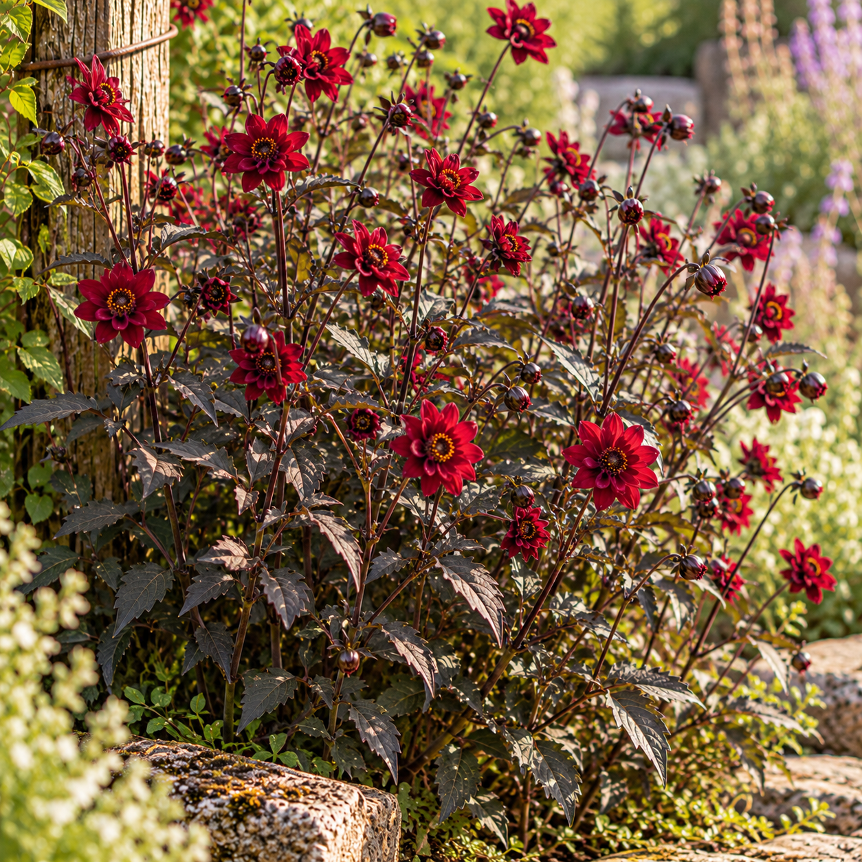 Dahlia Black Forrest - Dahlia pinnata Black Forrest Ruby  25 zaden