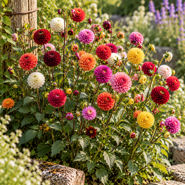 Dahlia Pompon mix - Dahlia variabilis Pompon mix  50 zaden