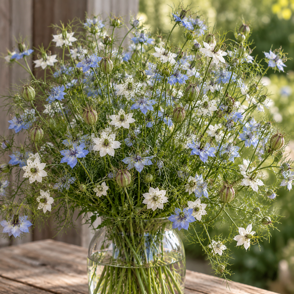 Juffertje in`t groen BIO - Nigella damascena   100 zaden